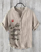 Men’s "Koi Spirits" Casual Slim-Fit Edition