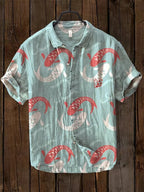 Men’s "Koi Spirits" Casual Slim-Fit Edition