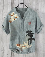 Men’s "Koi Spirits" Casual Slim-Fit Edition