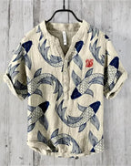 Men’s "Koi Spirits" Casual Slim-Fit Edition