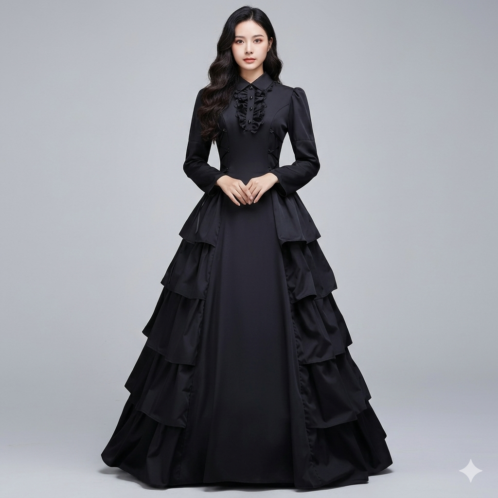 The Raven Victorian Gown