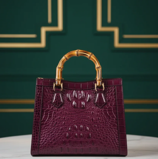 Borsa Vintage effetto coccodrillo