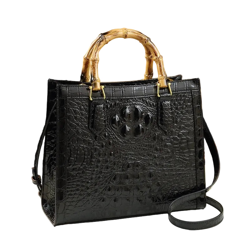 The Bamboo & Croco Premium Satchel