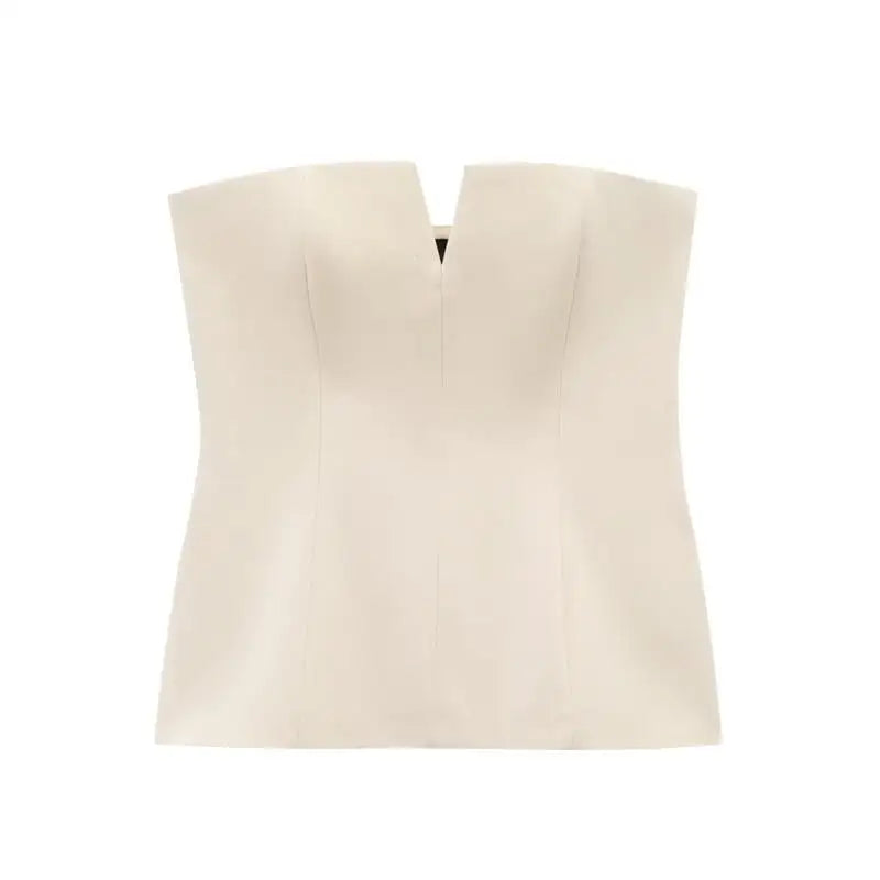 Square-Cut Strapless Tube Top