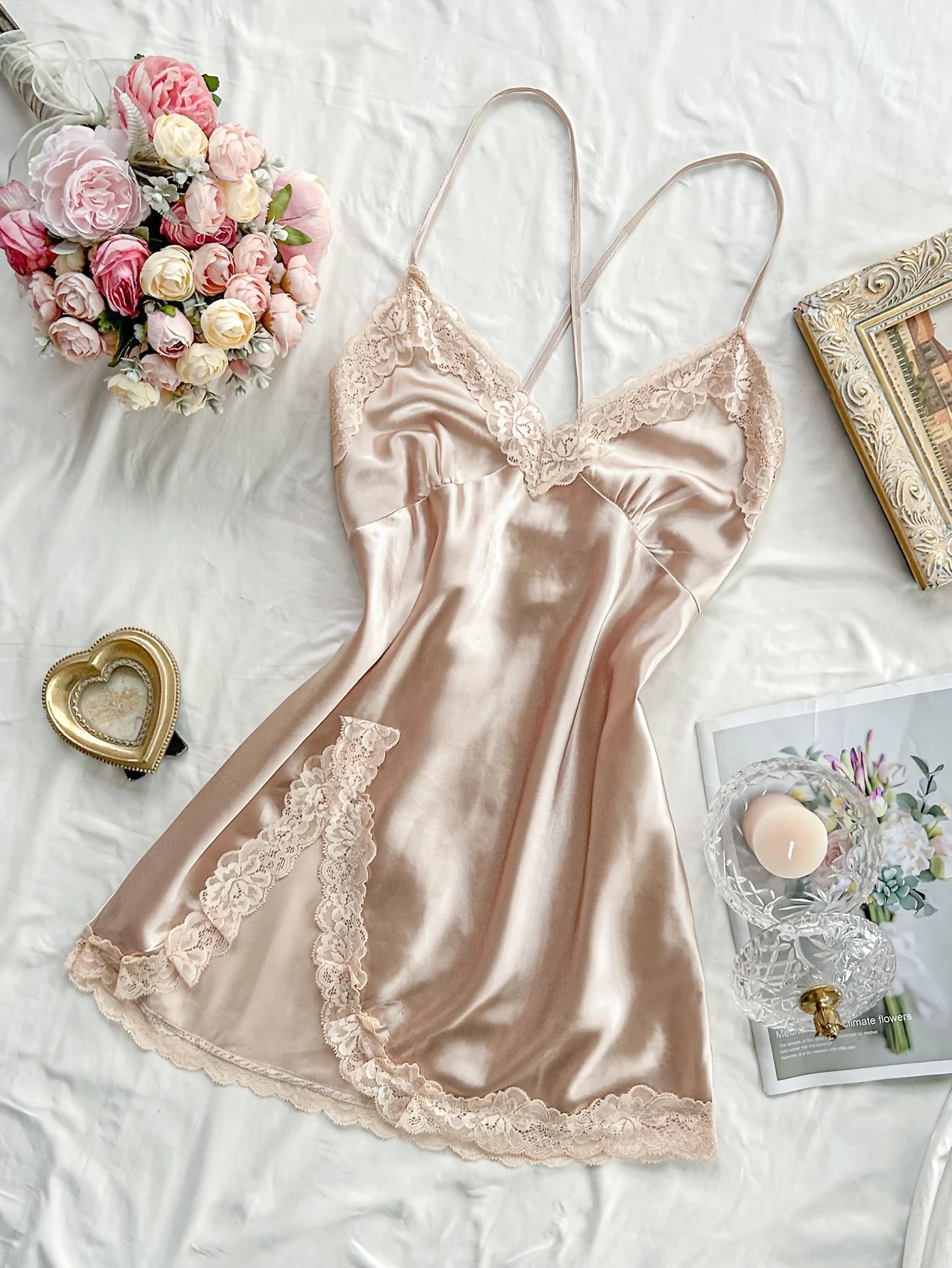 The Midnight Lace Backless Gown