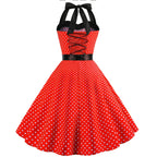 The Audrey Polka Dot Swing Gown