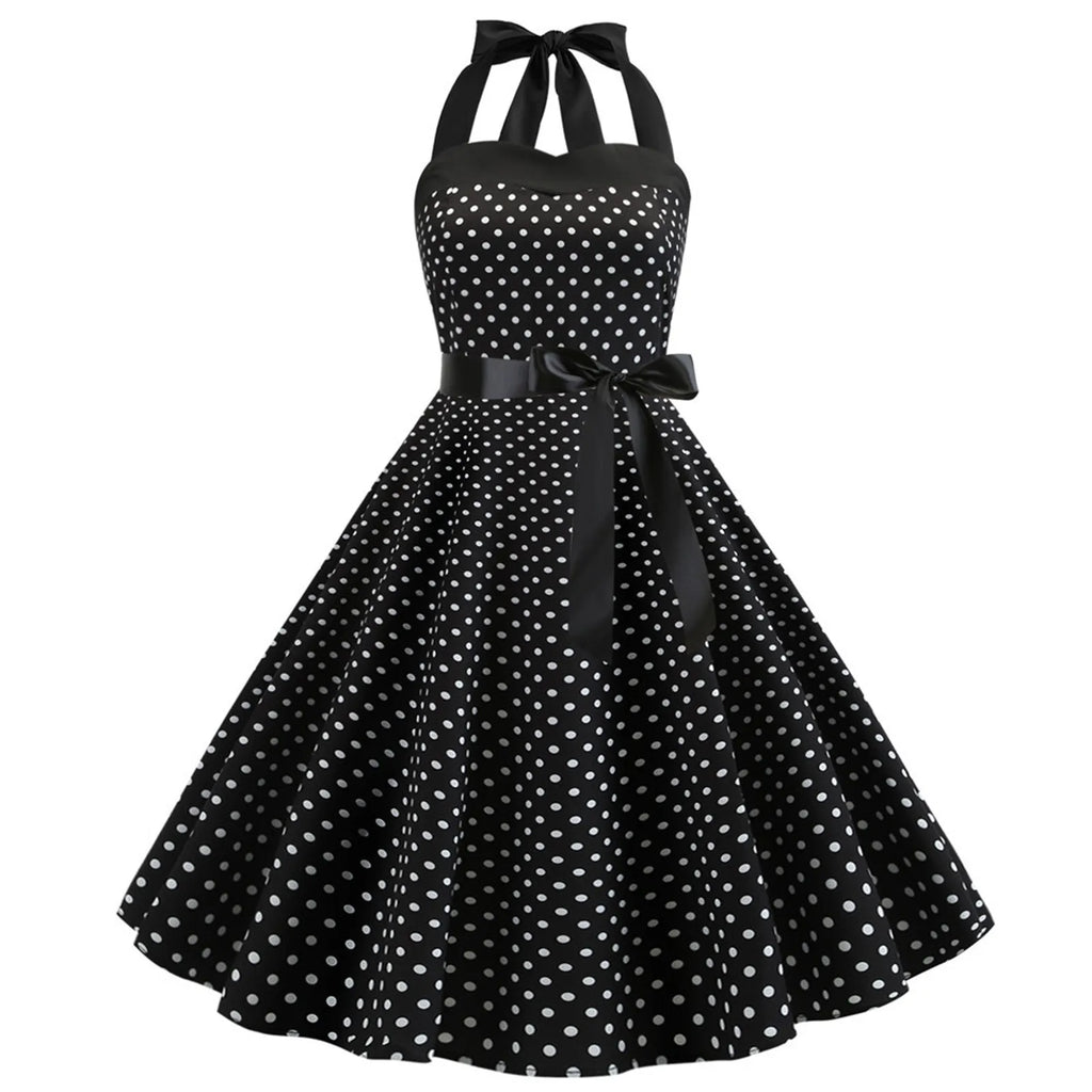 The Audrey Polka Dot Swing Gown