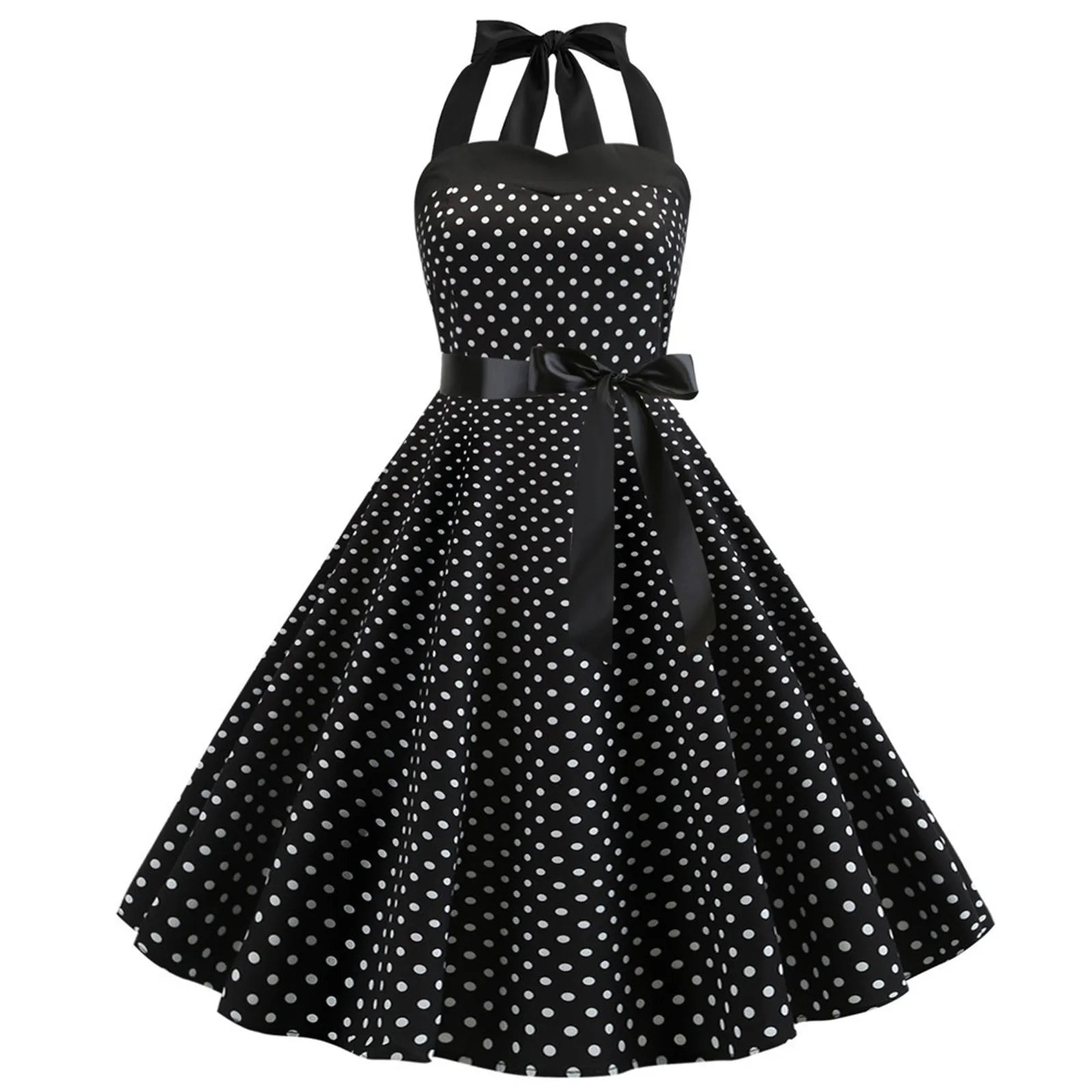 The Audrey Polka Dot Swing Gown