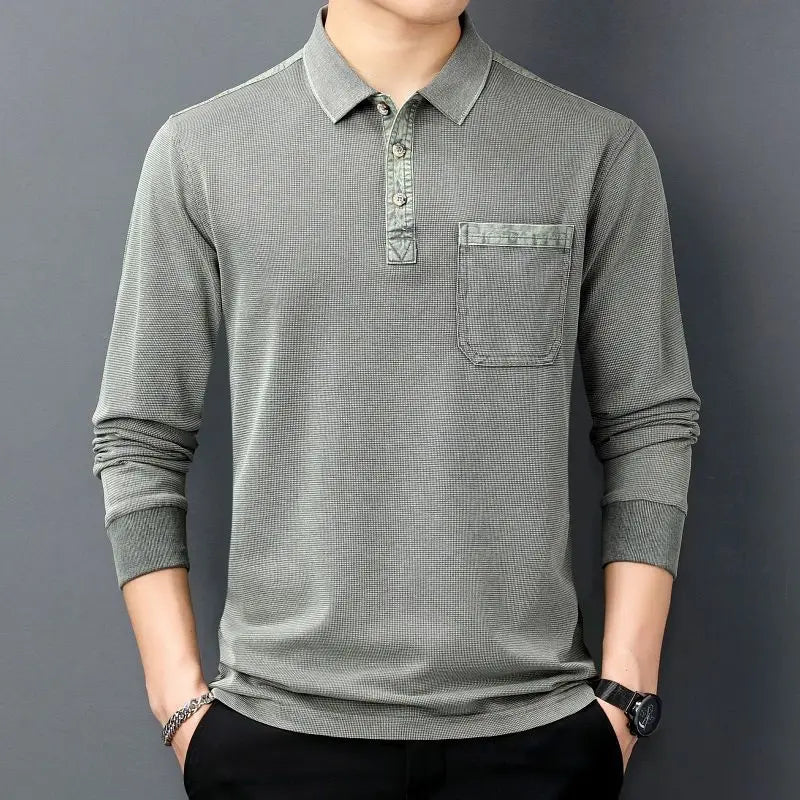 "Social-Utility" Long Sleeve Polo