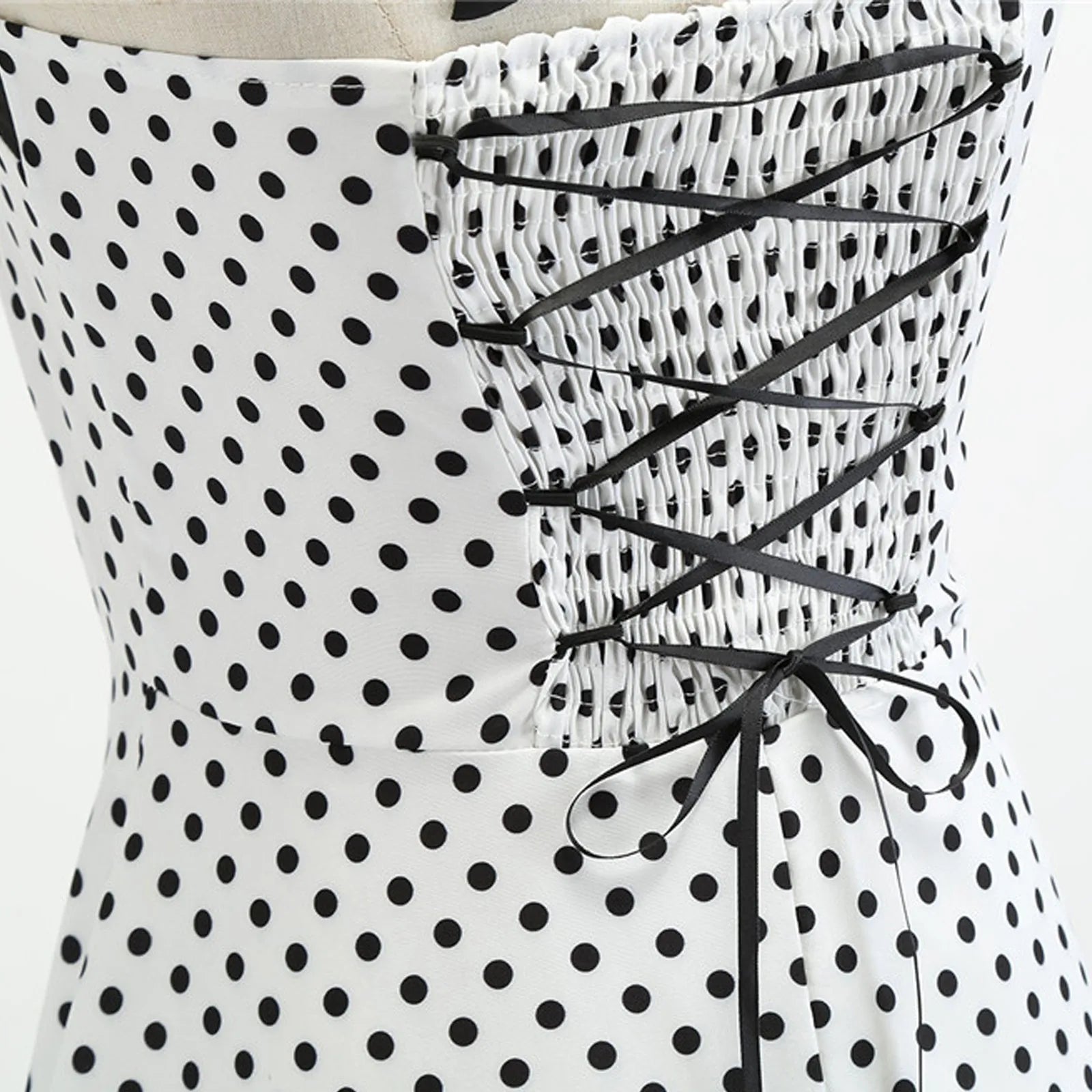 The Audrey Polka Dot Swing Gown