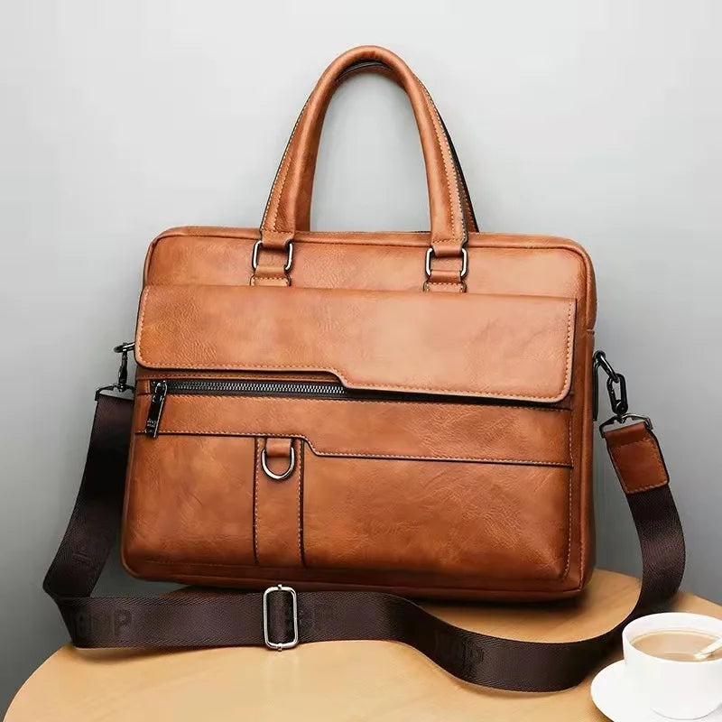 Modern Leather Business Briefcase