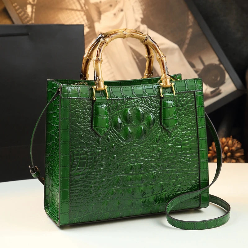 The Bamboo & Croco Premium Satchel