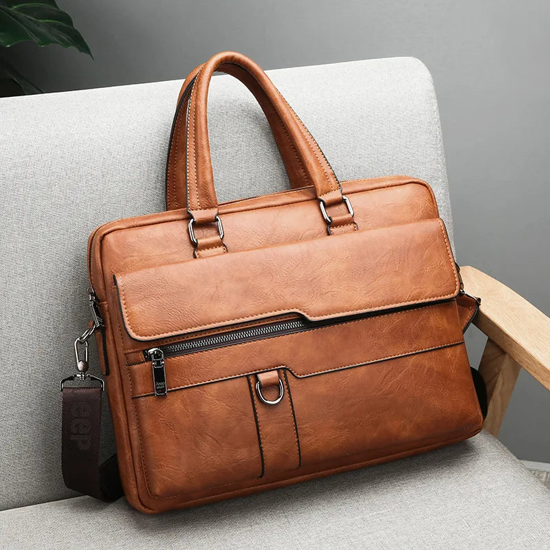 Modern Leather Business Briefcase