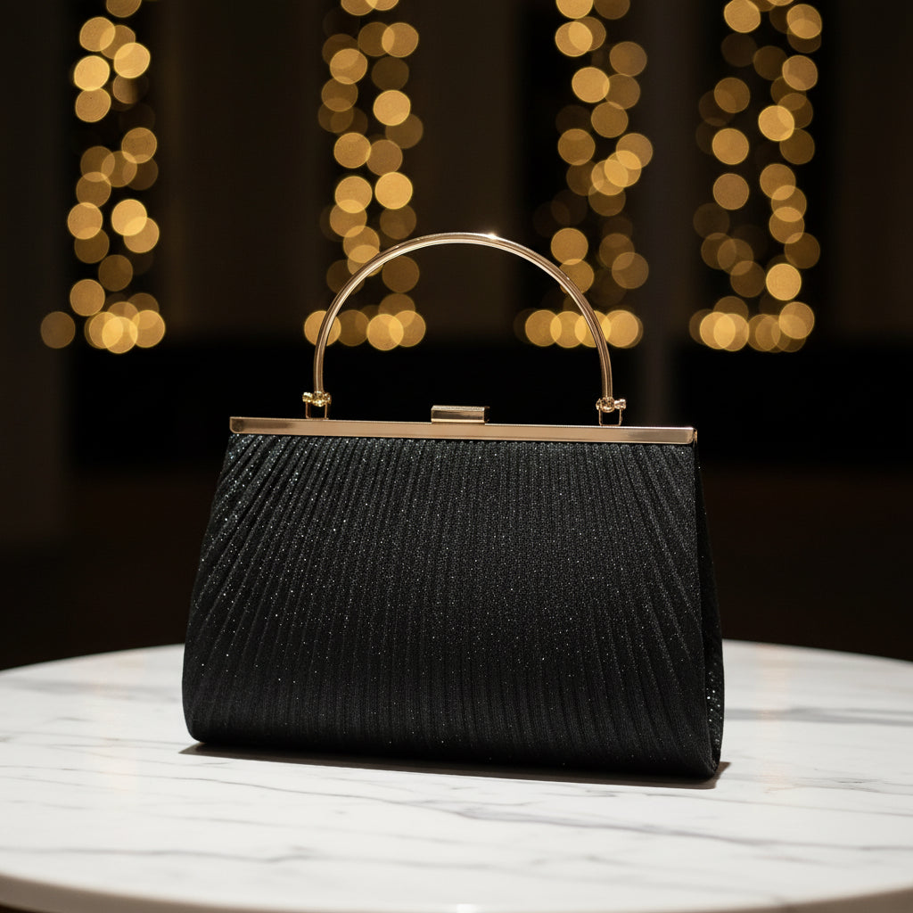 The Pleated Sparkle Minaudiere