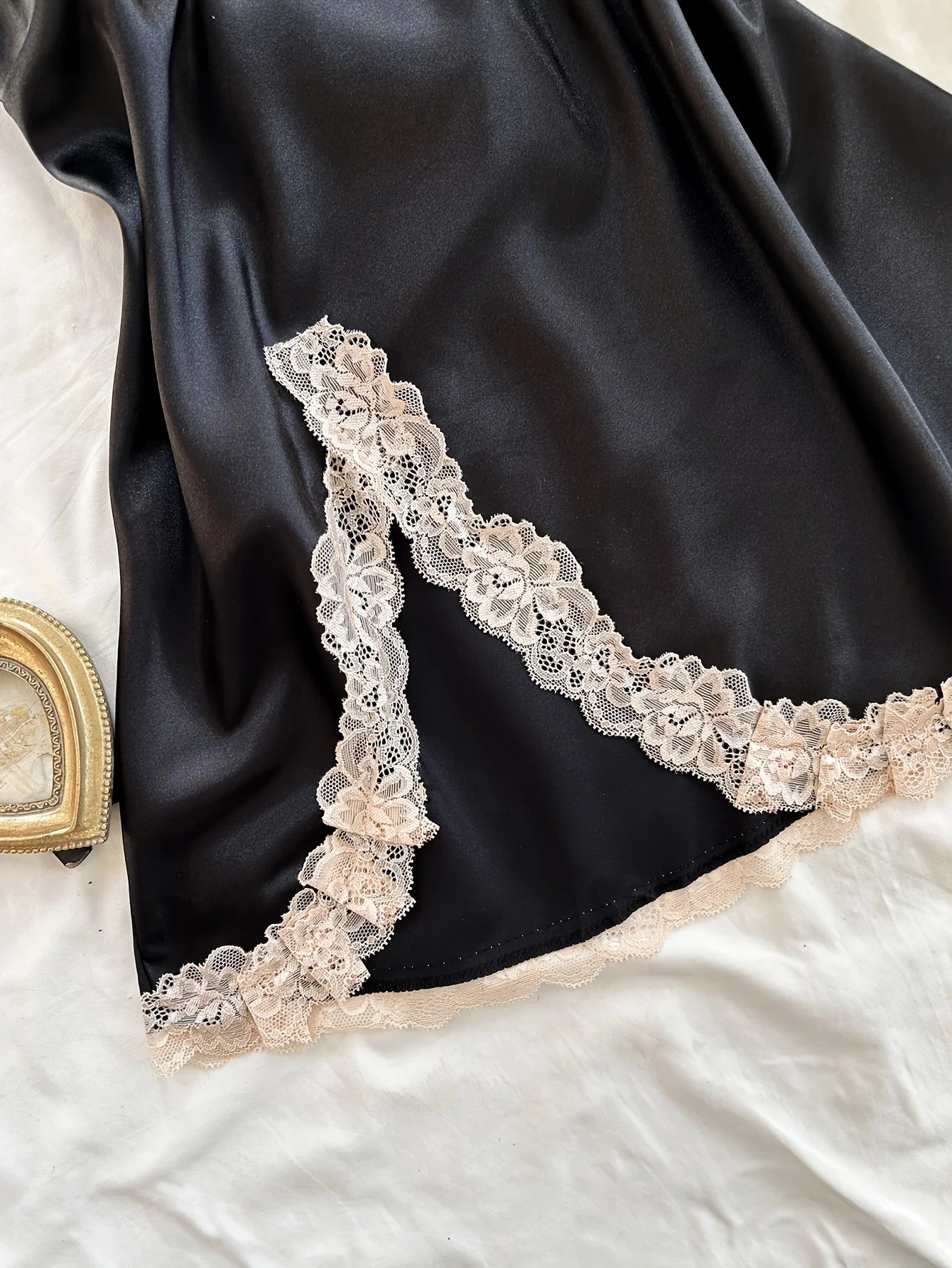 The Midnight Lace Backless Gown