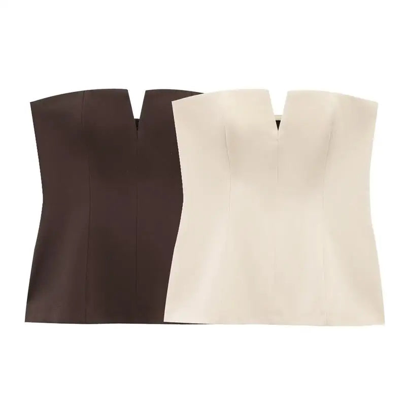 Square-Cut Strapless Tube Top