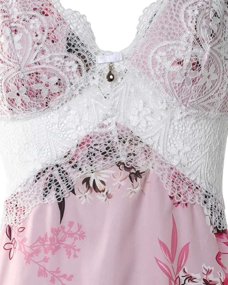 Lace V-Neck Nightgown