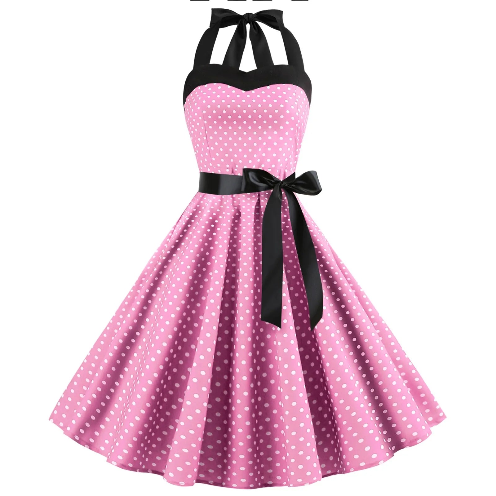 The Audrey Polka Dot Swing Gown