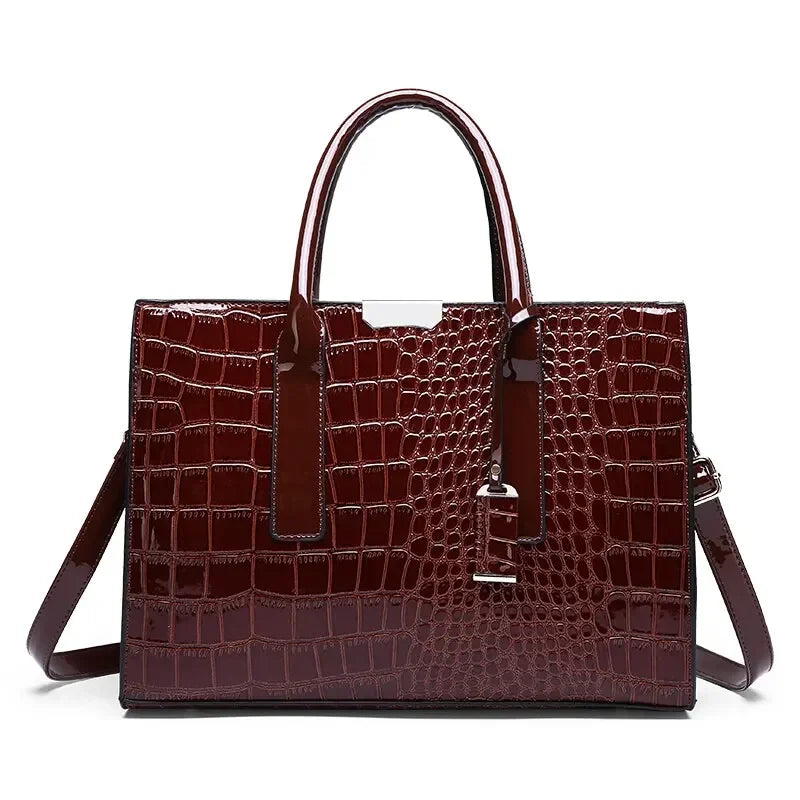 Vintage Croco Tote Bag