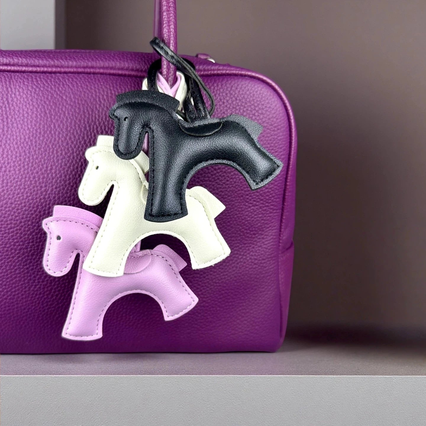 The Equestrian Warhorse Leather Bag Charm