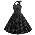 The Audrey Polka Dot Swing Gown