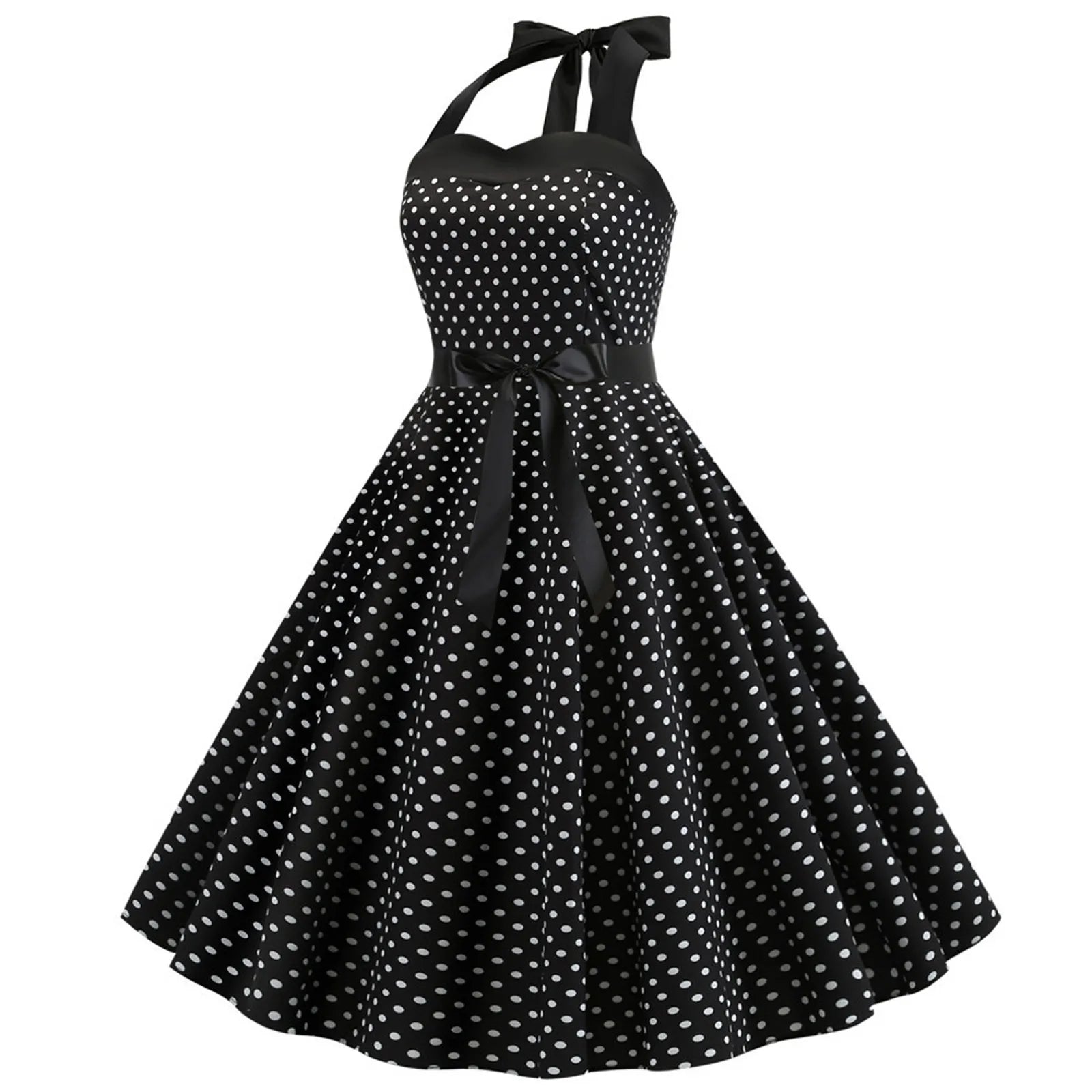 The Audrey Polka Dot Swing Gown