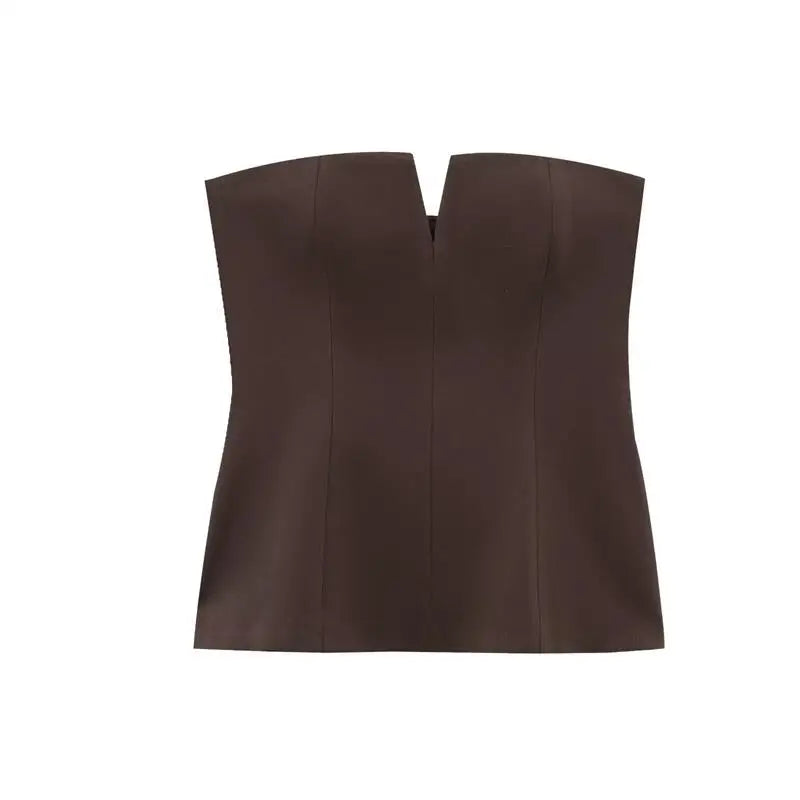 Square-Cut Strapless Tube Top