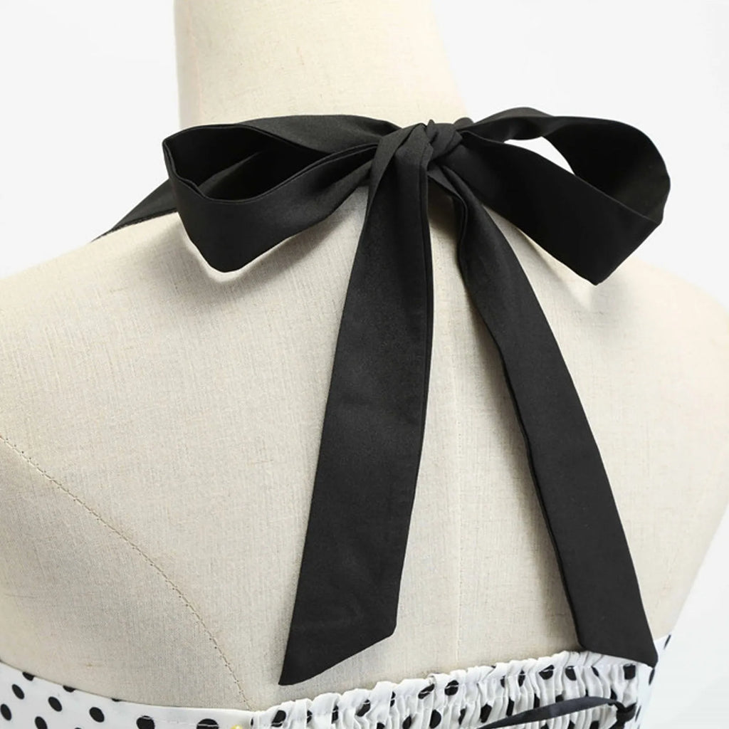The Audrey Polka Dot Swing Gown