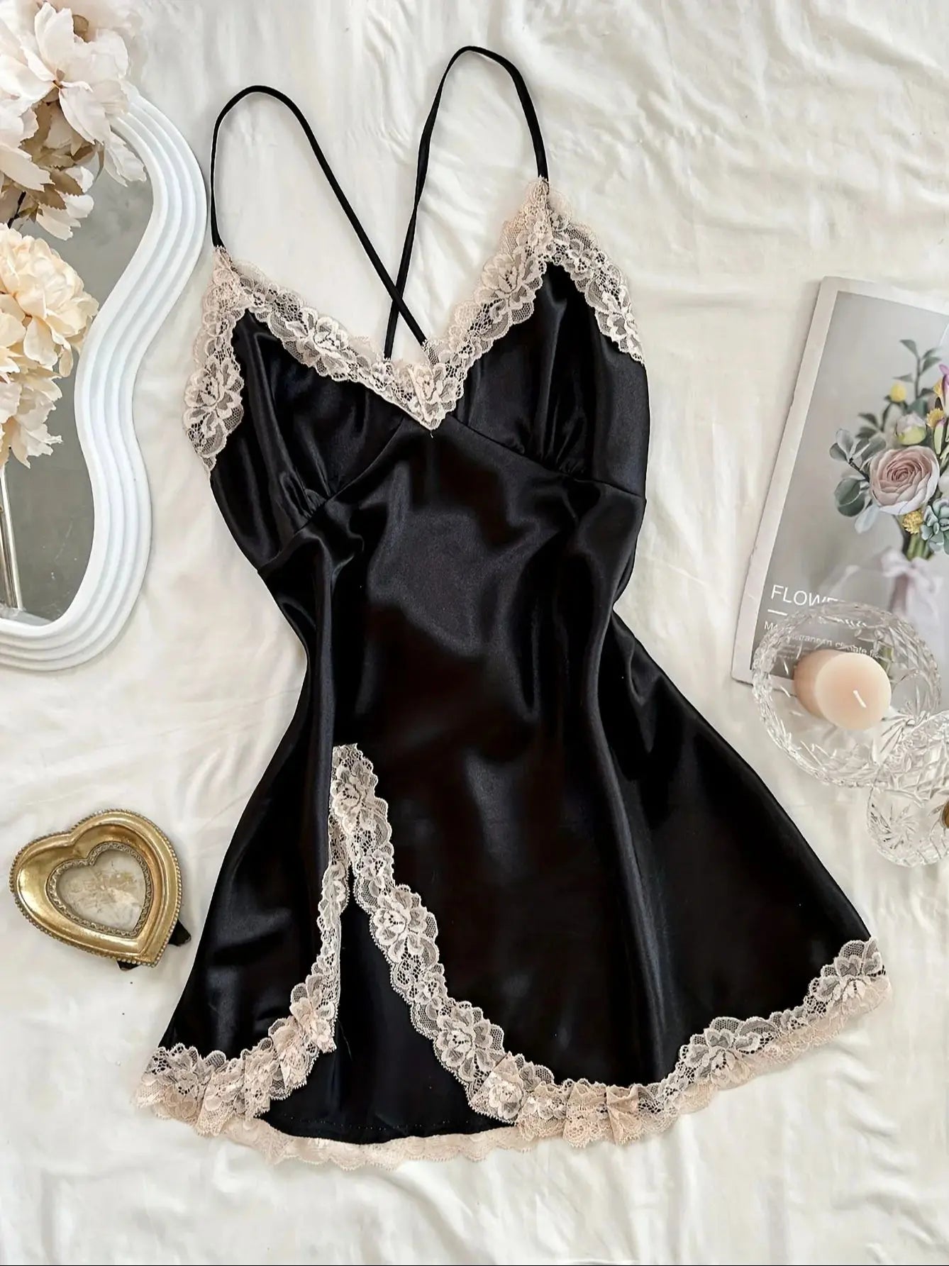 The Midnight Lace Backless Gown