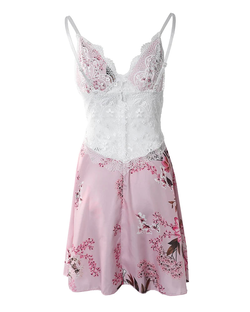 Lace V-Neck Nightgown