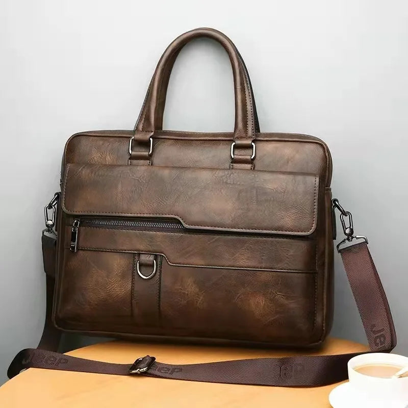 Modern Leather Business Briefcase