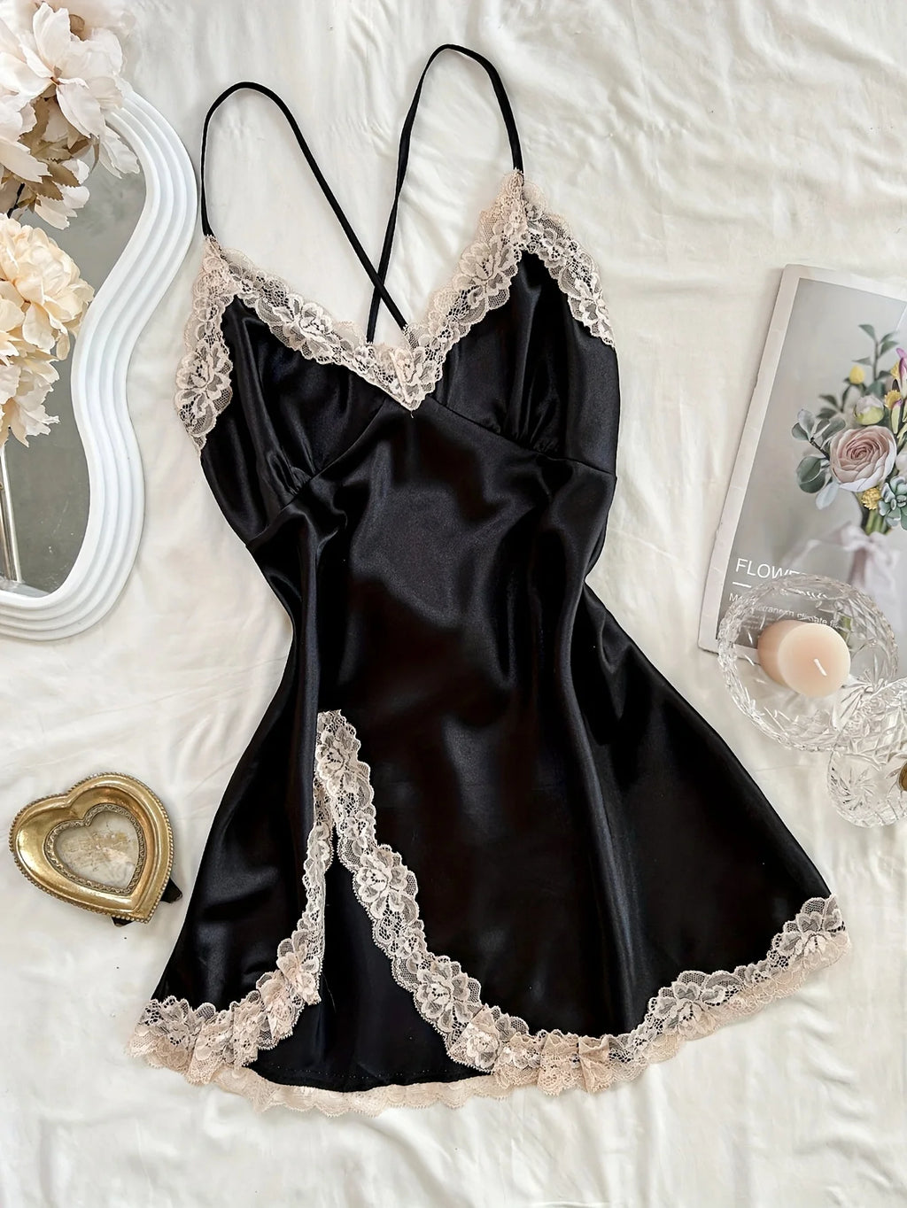 The Midnight Lace Backless Gown