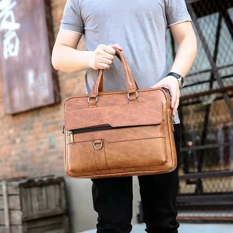 Modern Leather Business Briefcase