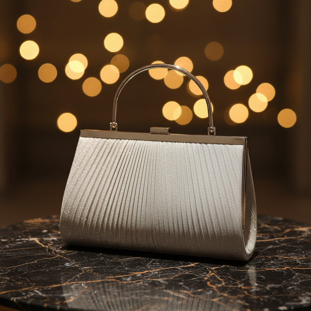 The Pleated Sparkle Minaudiere