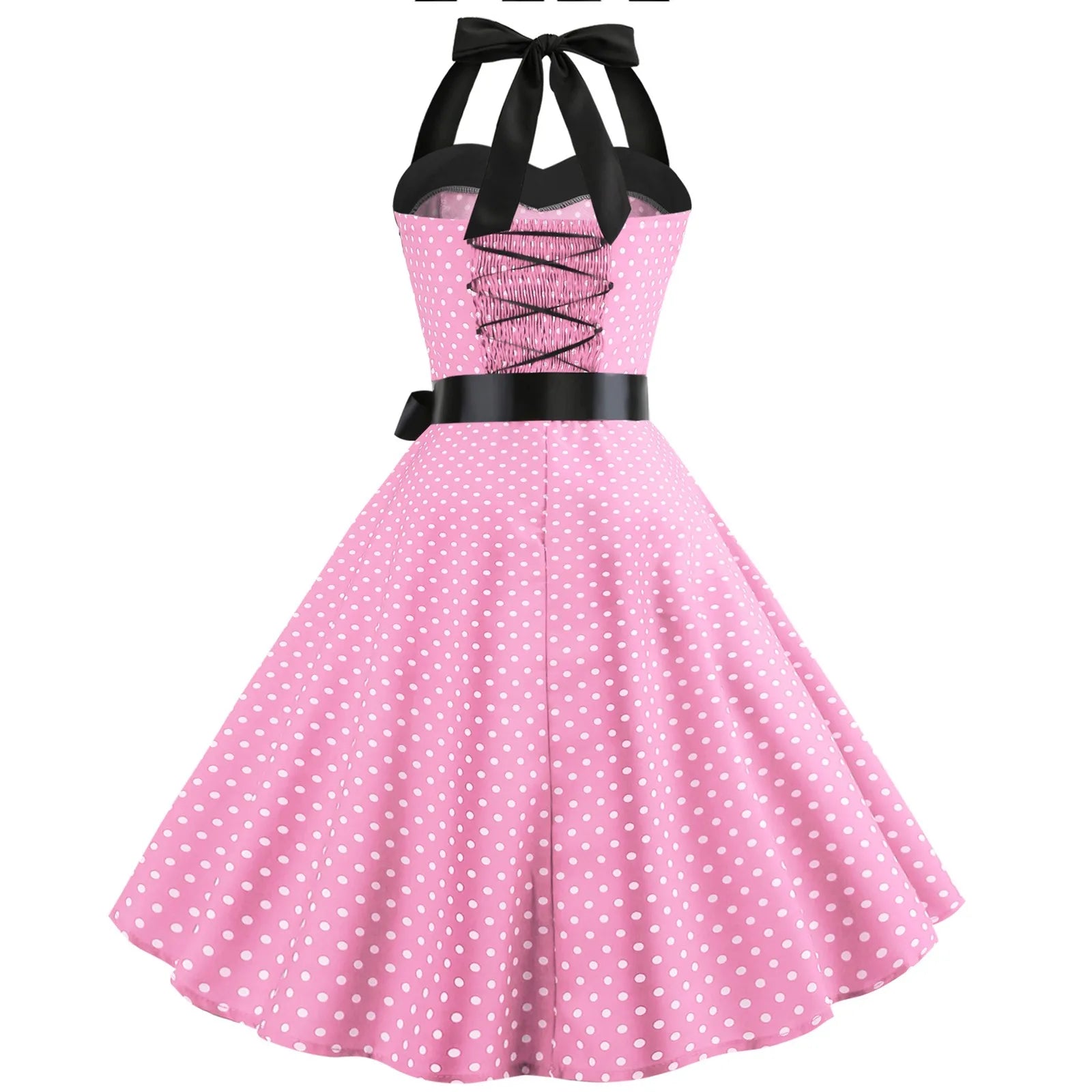 The Audrey Polka Dot Swing Gown