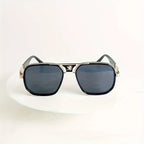 "Iconic Temple" Luxury Square Sunglasses