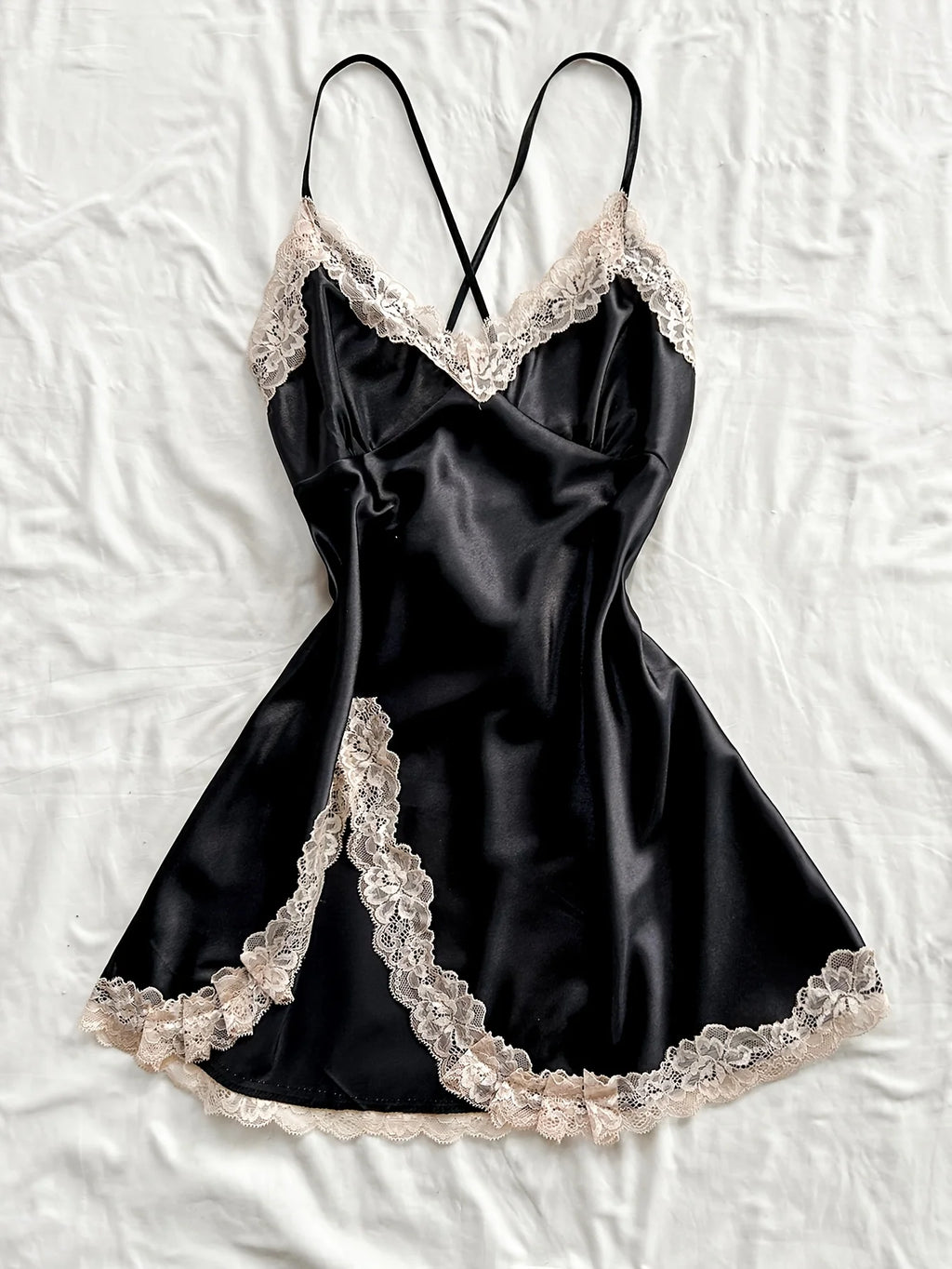 The Midnight Lace Backless Gown