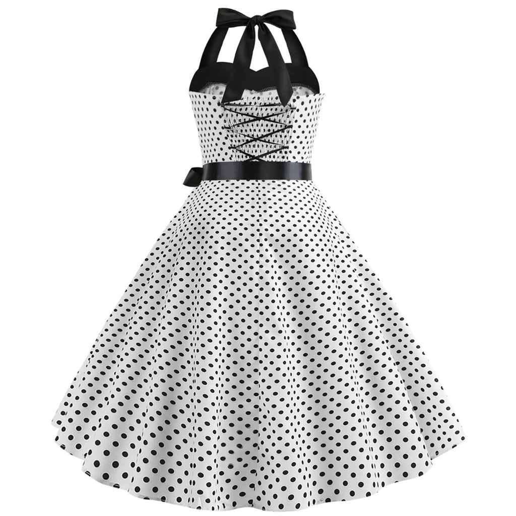 The Audrey Polka Dot Swing Gown
