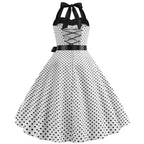 The Audrey Polka Dot Swing Gown
