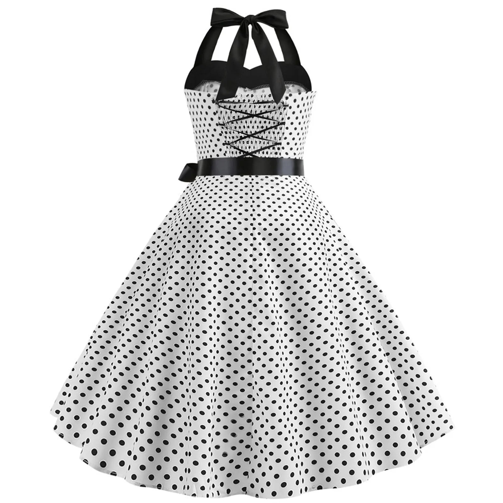 The Audrey Polka Dot Swing Gown