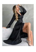 The Midnight Sequin Satin Set