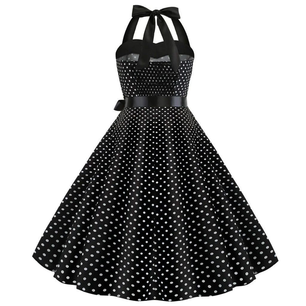 The Audrey Polka Dot Swing Gown