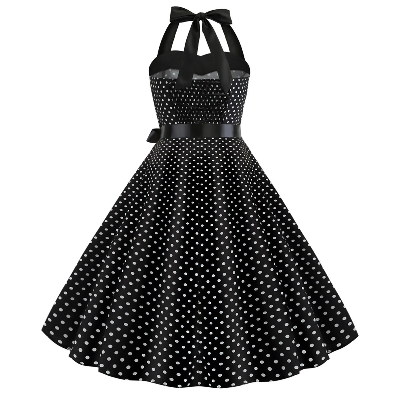 The Audrey Polka Dot Swing Gown