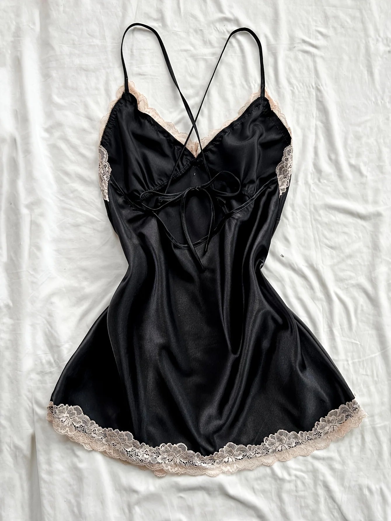 The Midnight Lace Backless Gown