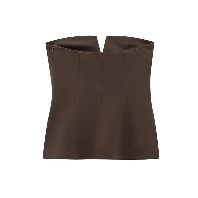 Square-Cut Strapless Tube Top