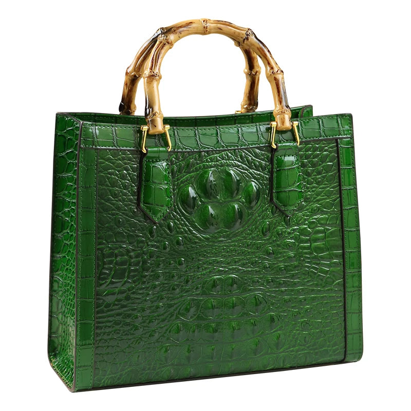 The Bamboo & Croco Premium Satchel