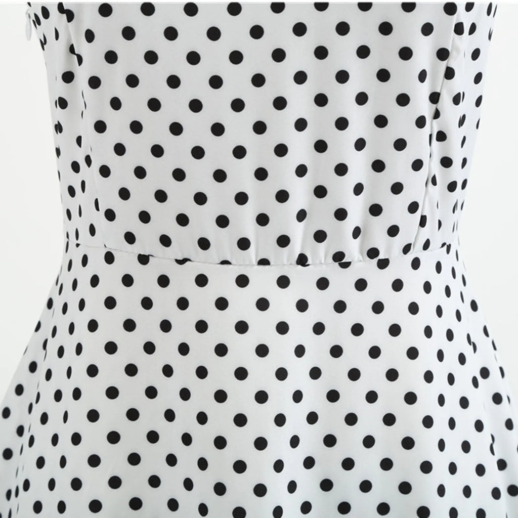 The Audrey Polka Dot Swing Gown