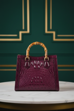 The Bamboo & Croco Premium Satchel