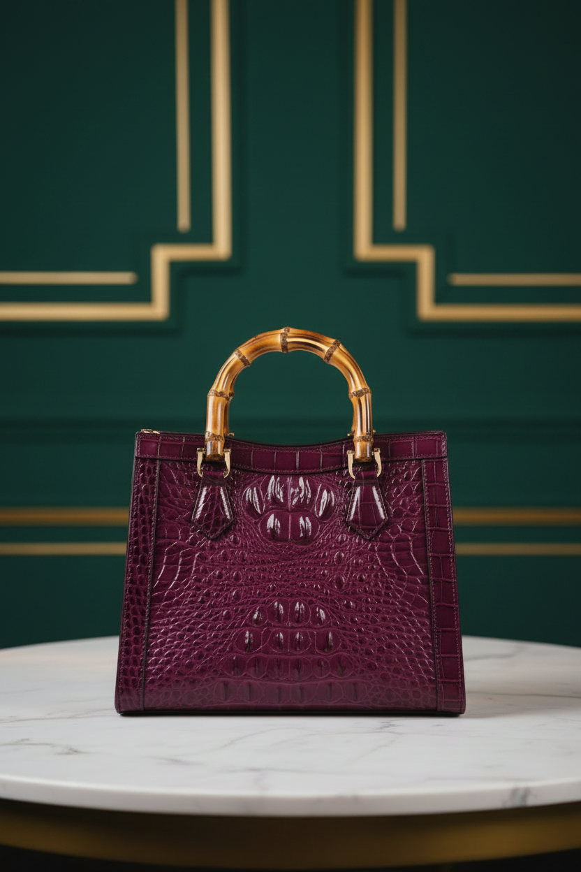 The Bamboo & Croco Premium Satchel