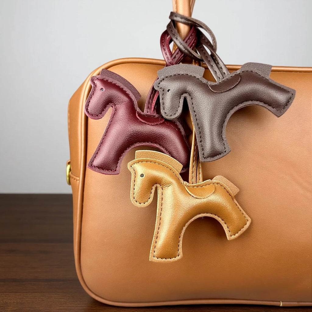 The Equestrian Warhorse Leather Bag Charm